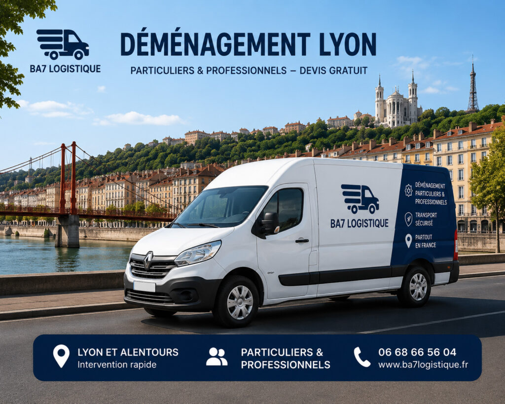 Déménagement à Lyon avec BA7 Logistique – transport sécurisé et devis gratuit