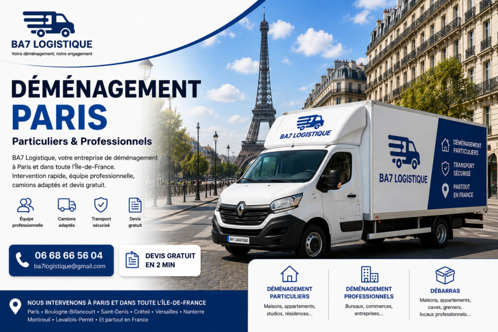 Déménagement Paris BA7 Logistique