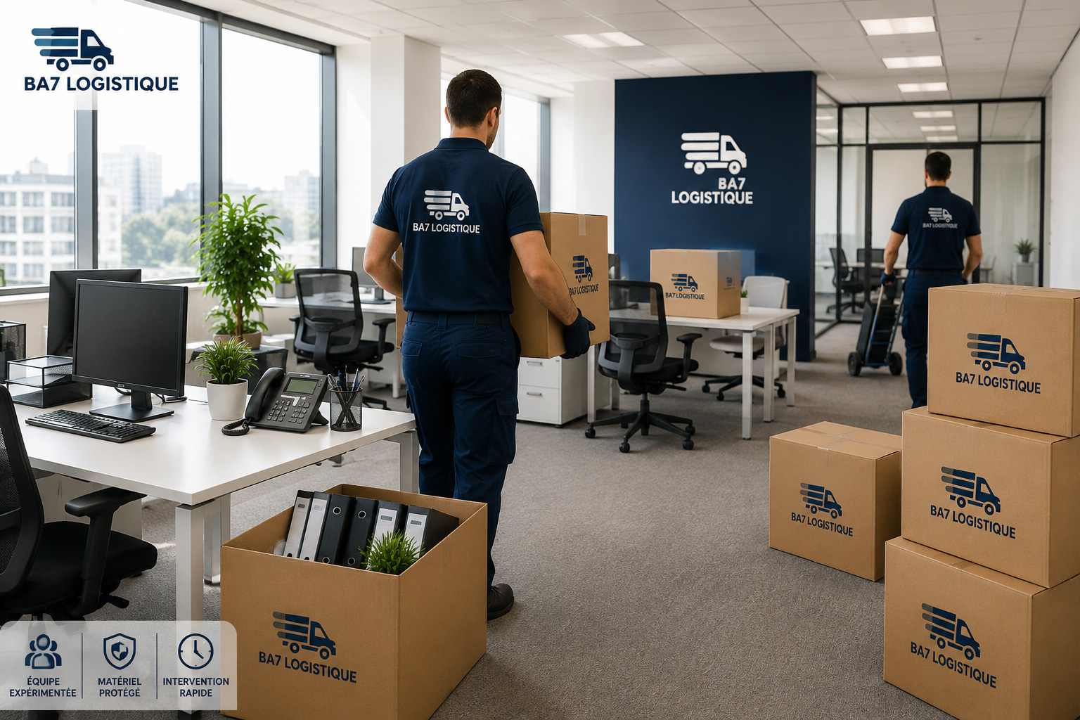Déménagement d'entreprise à Saint-Étienne avec BA7 Logistique
