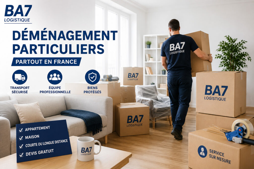 Déménagement de particuliers avec BA7 Logistique