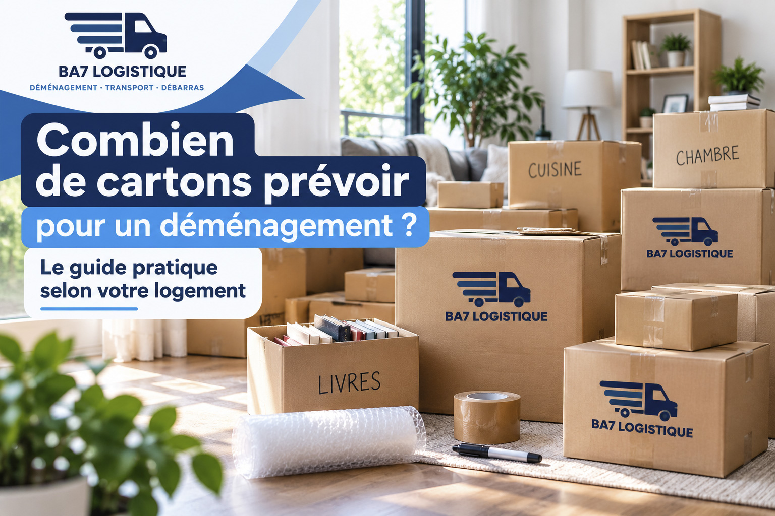 Combien de cartons prévoir pour un déménagement avec BA7 Logistique