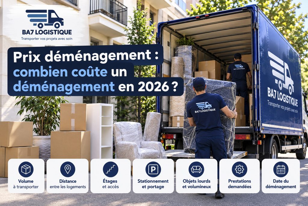 Prix déménagement en 2026 avec BA7 Logistique